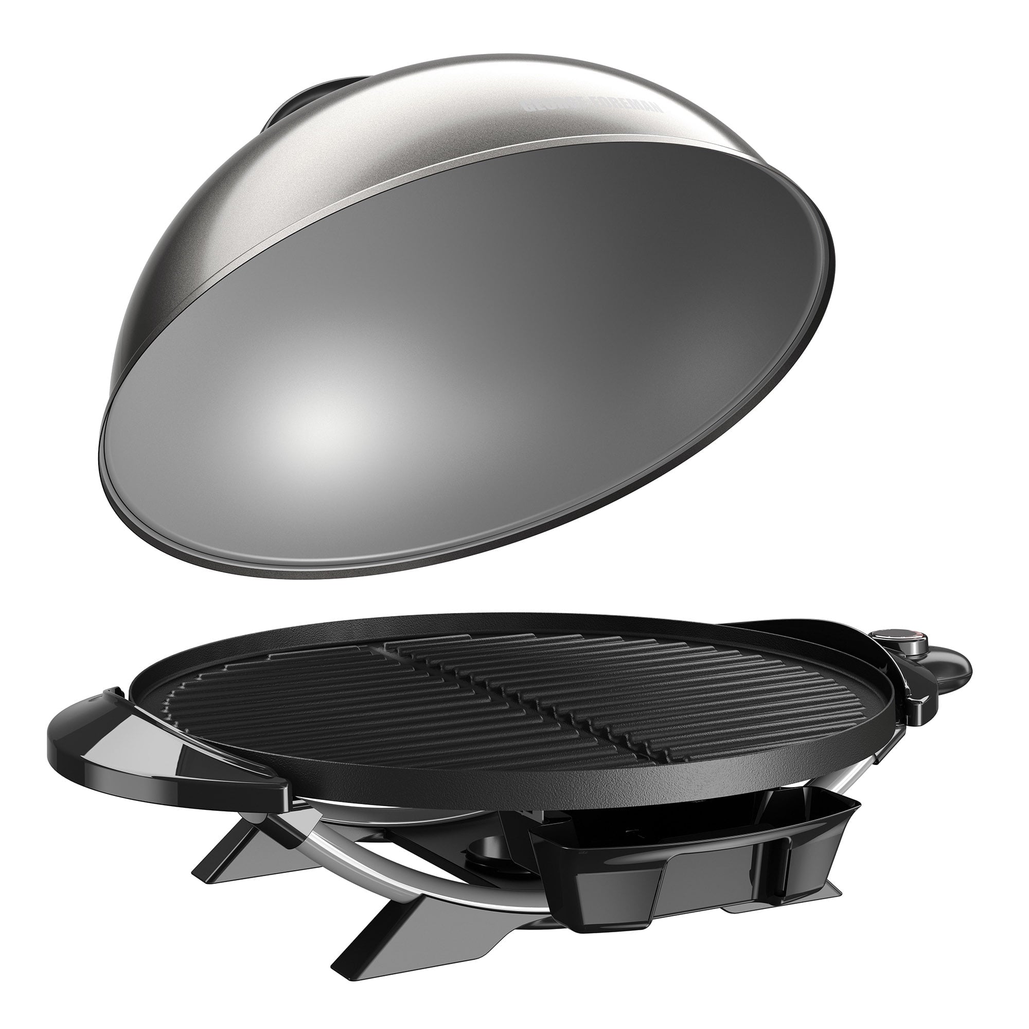 Foreman 15 Serving Nonstick Indoor/Outdoor Electric Grill in Gun Metal