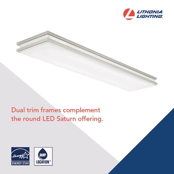 Brushed Nickel Linear Saturn LED Flush Mount