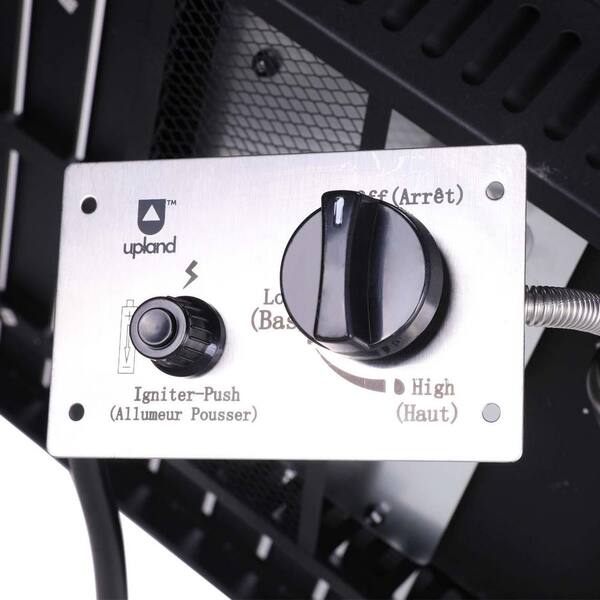 Upland Slat Top Metal 30 ft. Gas Fire Pit Table