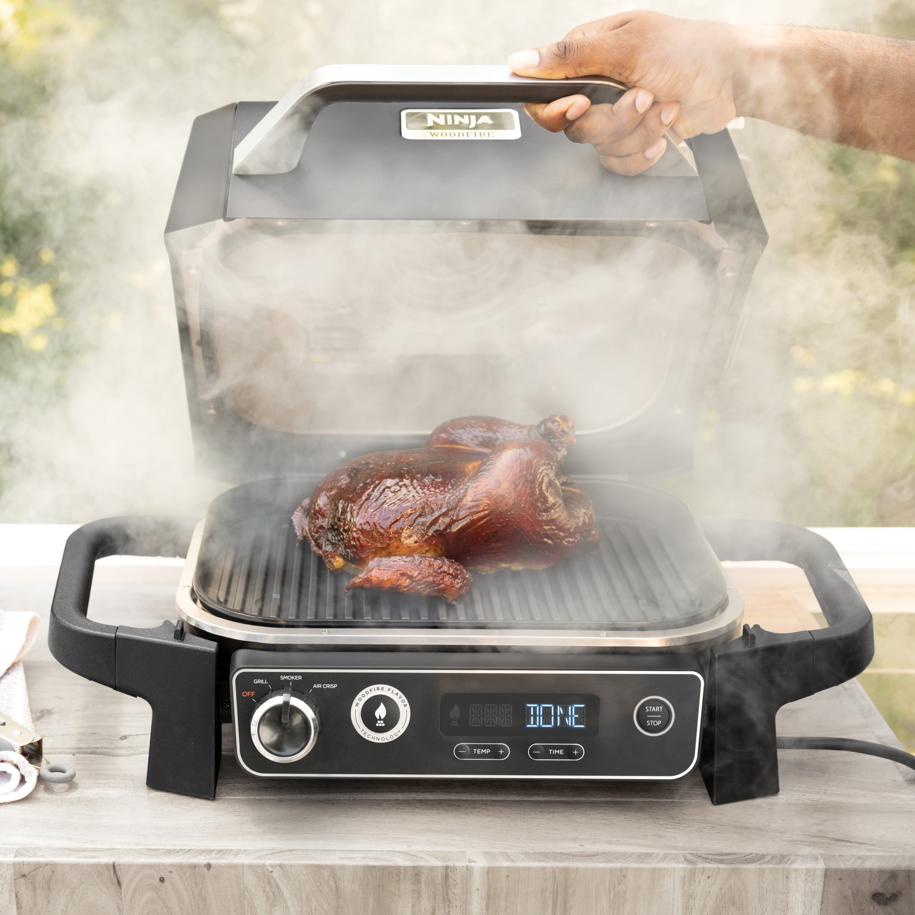 Woodfire Outdoor Grill & Smoker, 3-in-1 Master Grill, BBQ Smoker, & Outdoor Air Fryer with Woodfire Technology, OG700