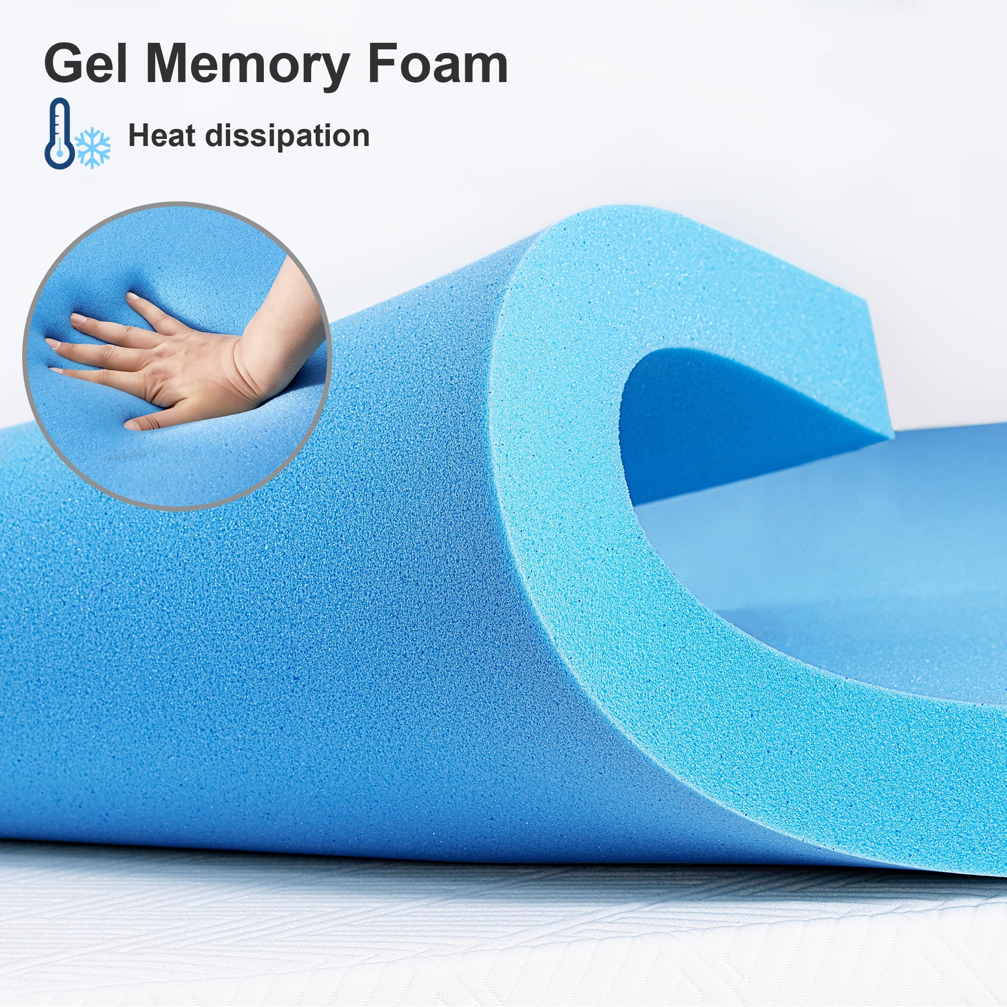 10 inch Medium Gel Memory Foam Mattress in a Box,Cooling Queen Mattress