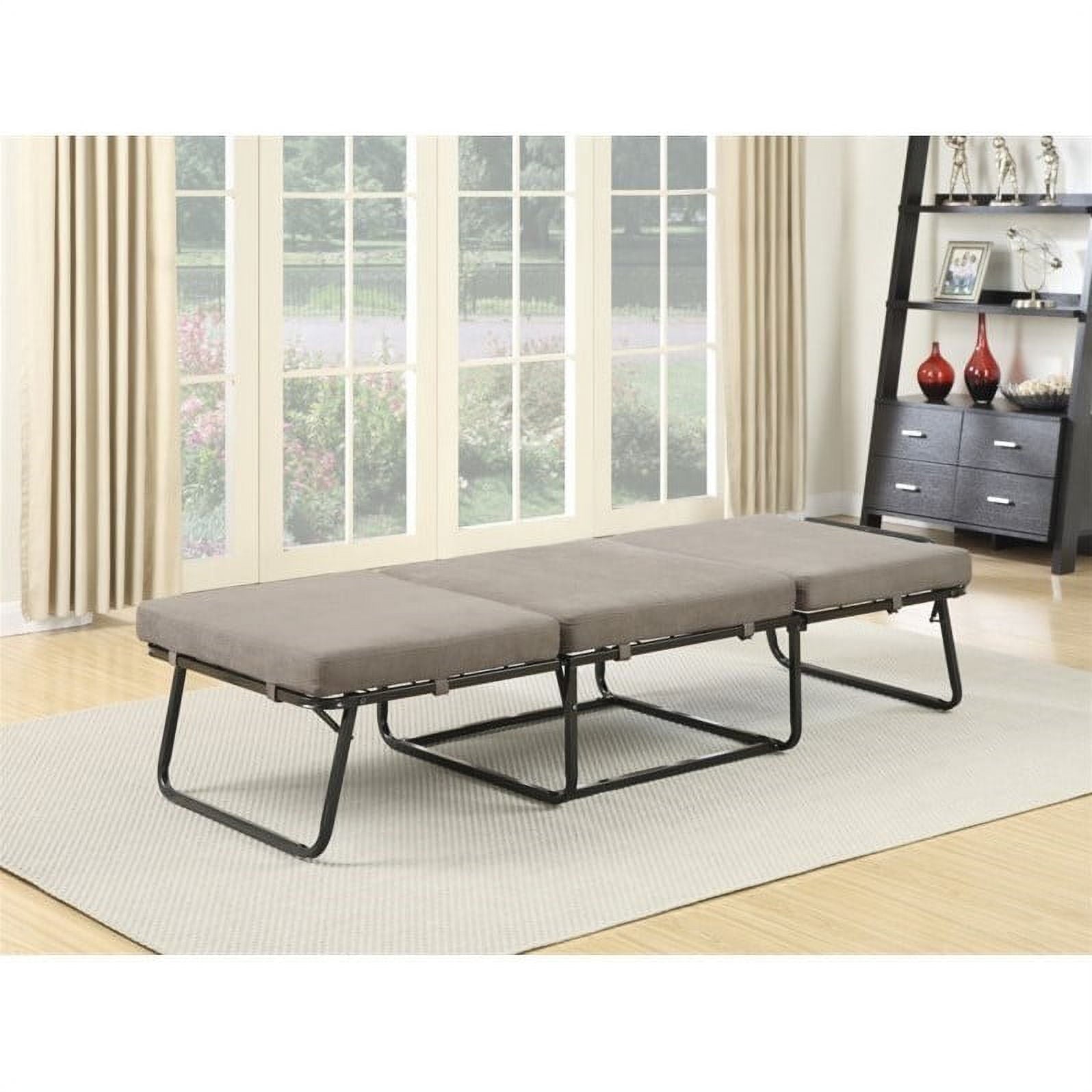 Pemberly Row Twin Folding Bed Ottoman in Taupe