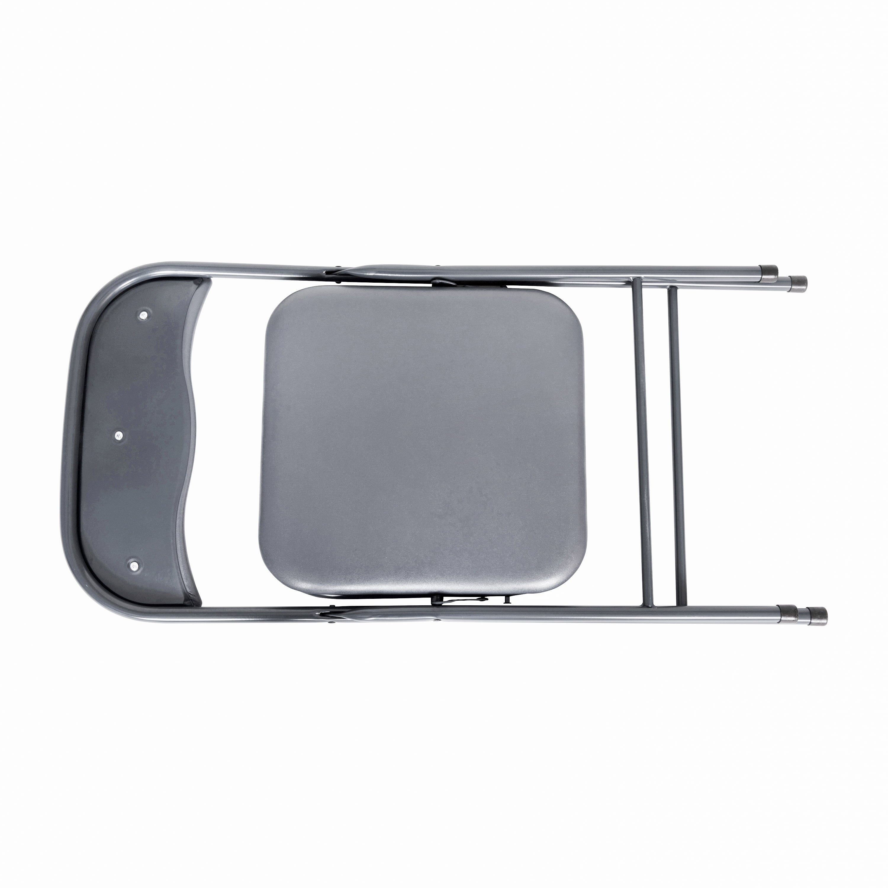 BizChair 5 Piece Gray Folding Card Table and Chair Set