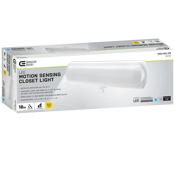 18 in. 270-Degree Motion Sensing LED Flush Mount Closet Light 1200 Lumens 4000K Bright White (8-Pack)