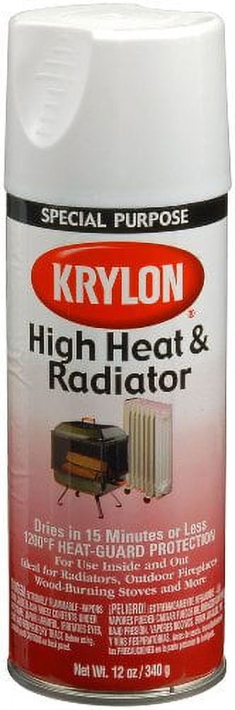 Krylon K01505000 High Heat Spray Paint, 12 oz., White