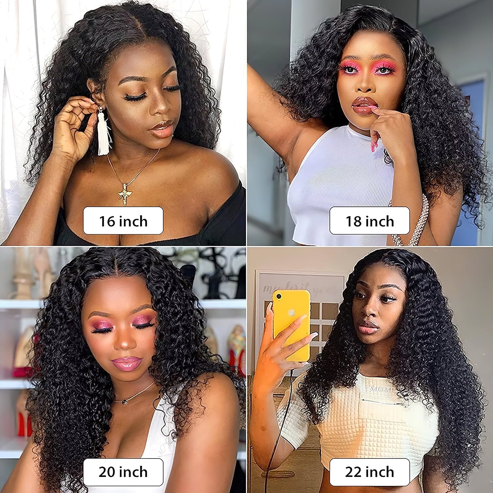 22 inch Water Wave Wigs, Jungle Wave Lace Front Brazilian Curly Hair Wigs for Black Women