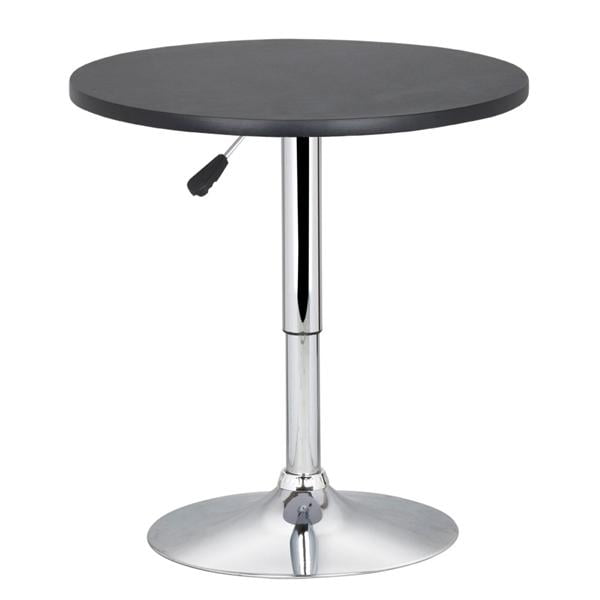 Topeakmart 27.5”- 36” Height Adjustable Modern Pub Table with 360° Swivel MDF Top, Black
