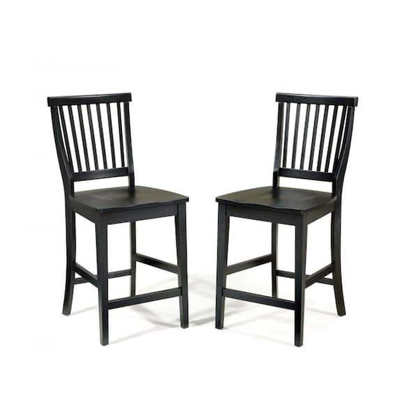 Arts and Crafts 24 in. Black Bar Stool