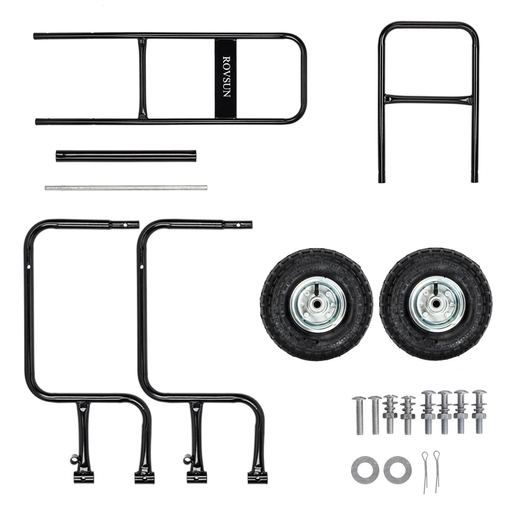 UBesGoo Firewood Log Cart & Carriers & Holders Wood Rack Dolly Fireplace Wood Mover, Black