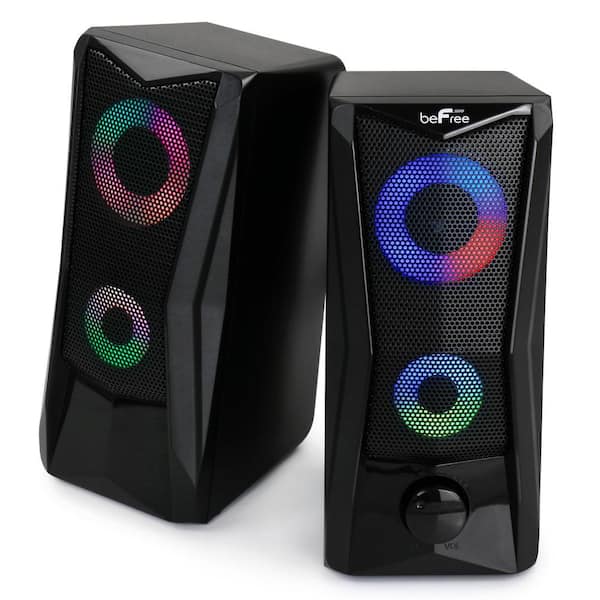 Computer Gaming Speakers with Color LED RGB Lights