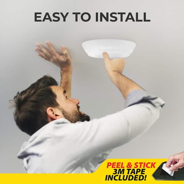 Ceiling Light 7.13 in. White 34 Integrated LED 300-Lumens Flush Mount Light