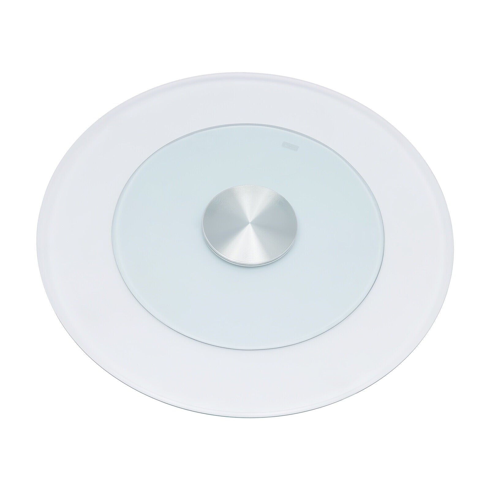 60cm/23.62inch Round Glass Top Dining Table 60-80cm Beveled Polished Edge Turntable for Banquet