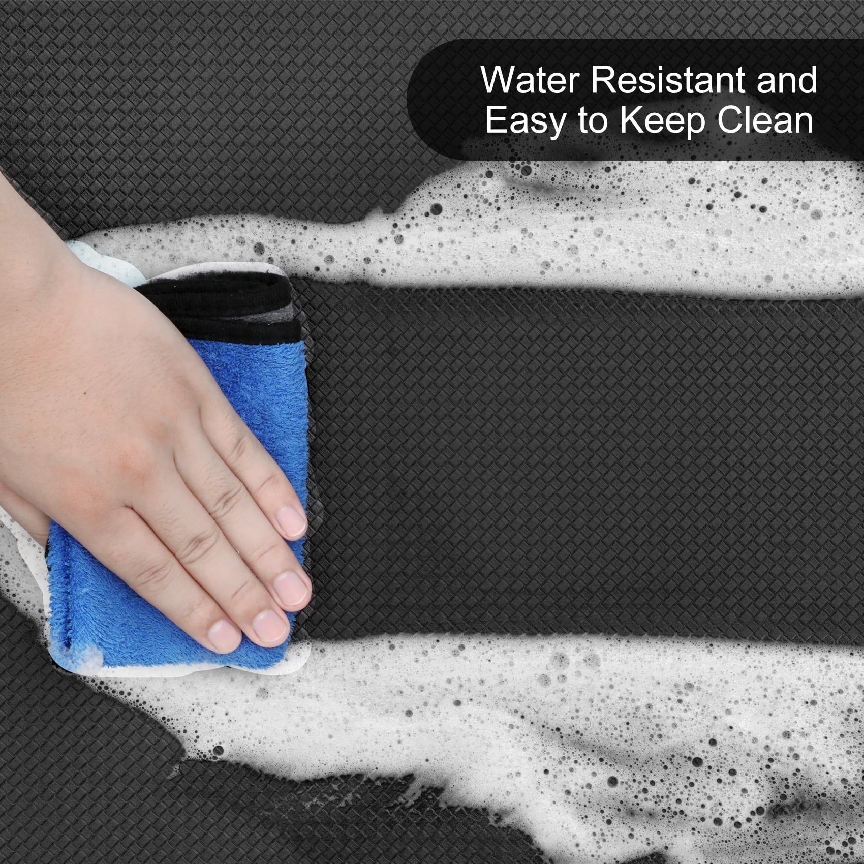 Kitchen Mats 2 Pcs, Anti-Fatigue Mats for Kitchen Floors, Durable Resilient Kitchen Rug Set, 17.3