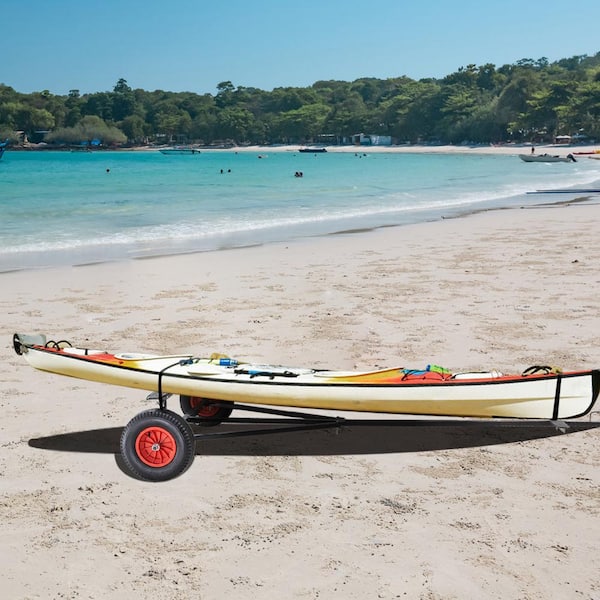 Boat Trailer Dolly 420 lbs. Carbon Steel Trailer Mover with 96 in.-116 in. Adjustable Length for Moving Kayak, Boat