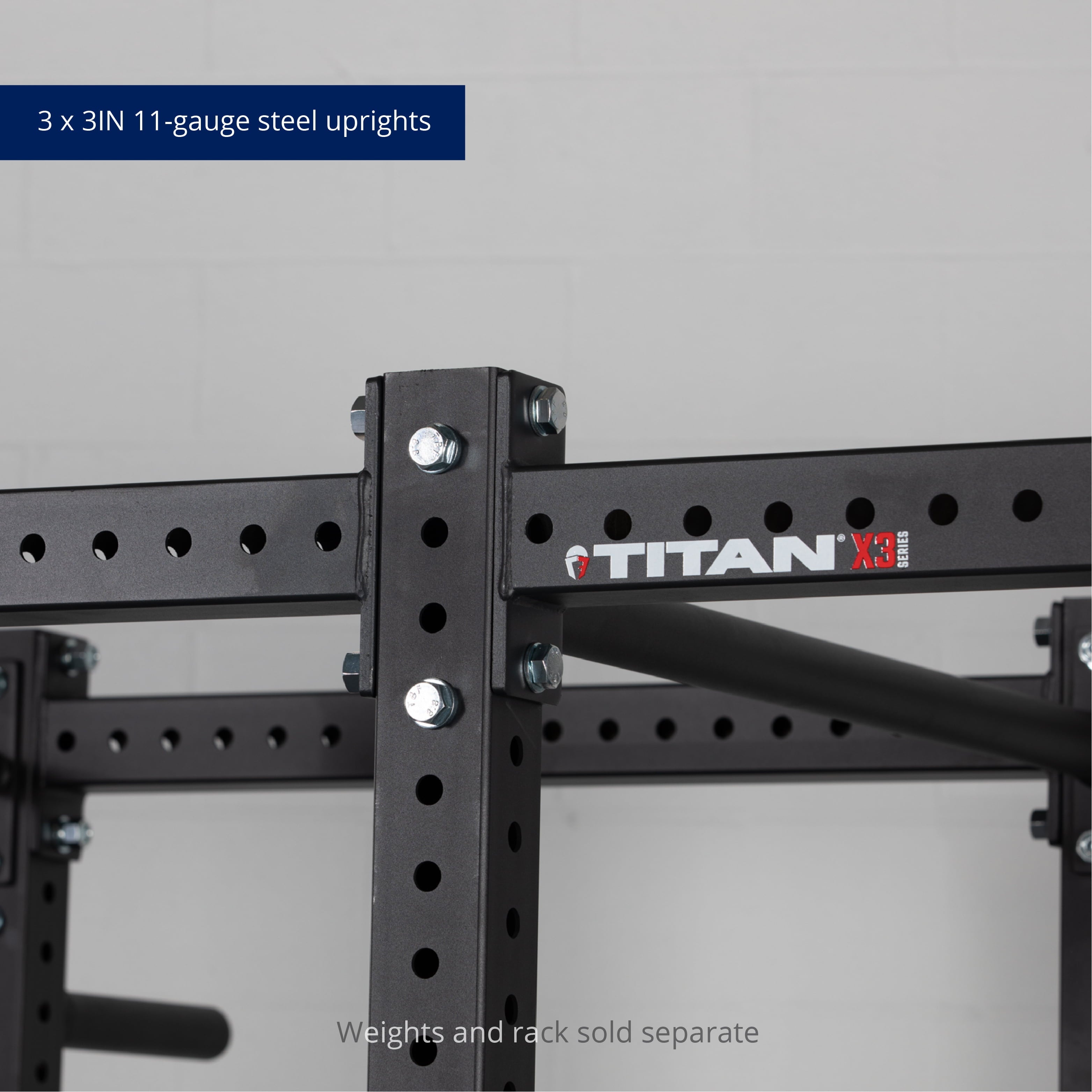 Titan Fitness X-3 Series Tall Bolt Down 24-in. D Extension Kit 90-in. H