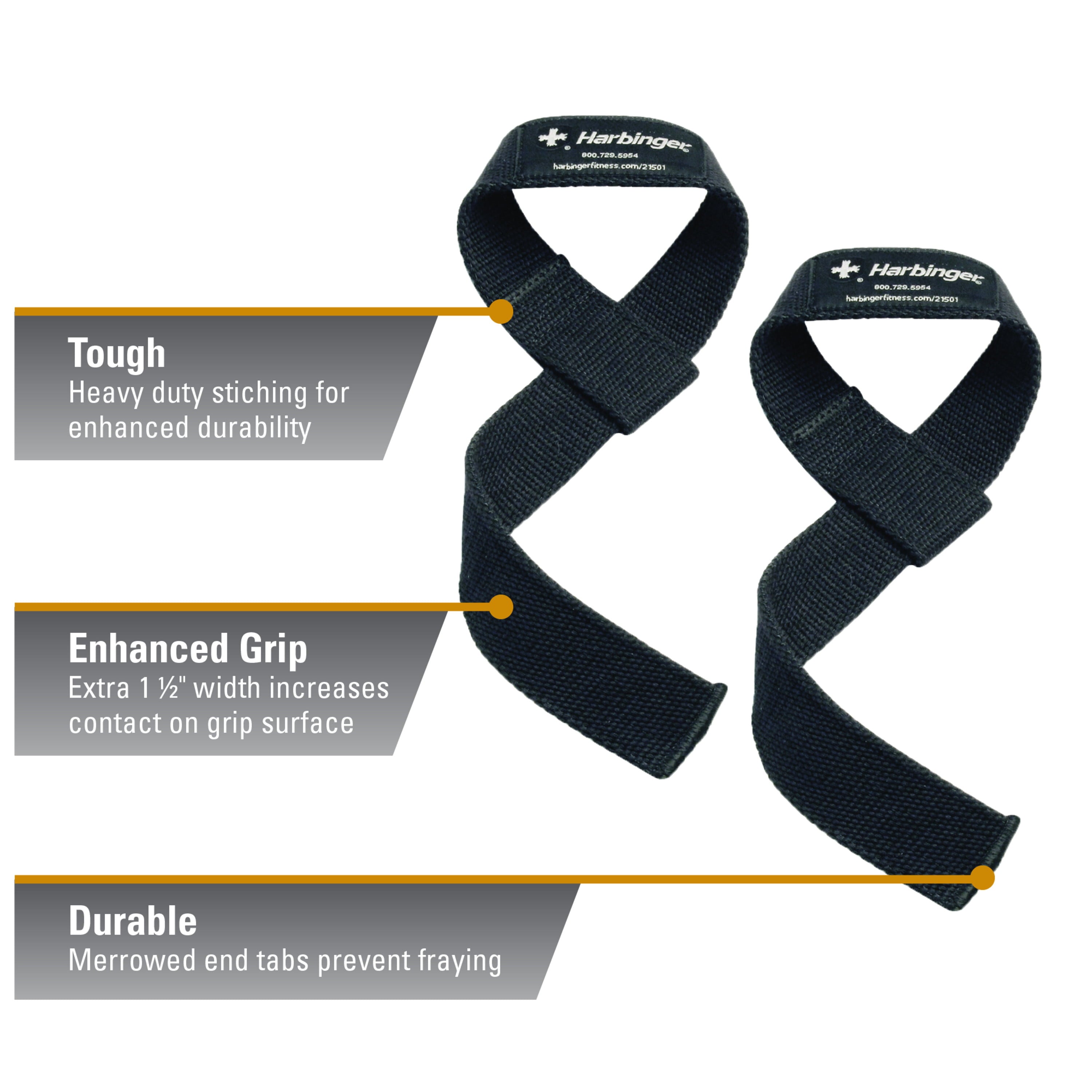 Harbinger Heavy Cotton Lifting Straps (Pair)