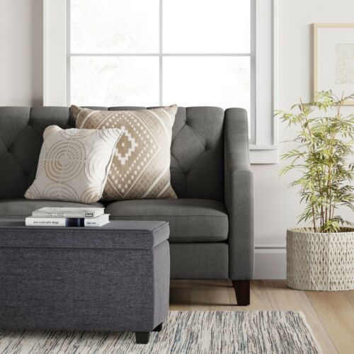 Double Storage Ottoman Dark Gray - Room Essentials - Free Shipping & Free Return
