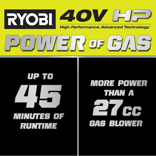 40V HP Brushless Whisper Series 190 MPH 730 CFM Blower and Backpack Battery w/ (2) 6.0 Ah Batteries & Charger