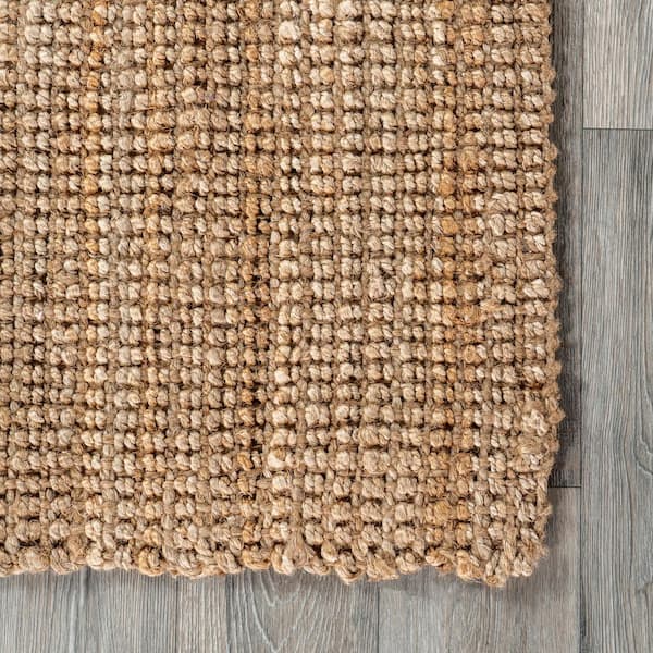 Ashli Solid Jute Natural 8 ft. x 10 ft. Area Rug