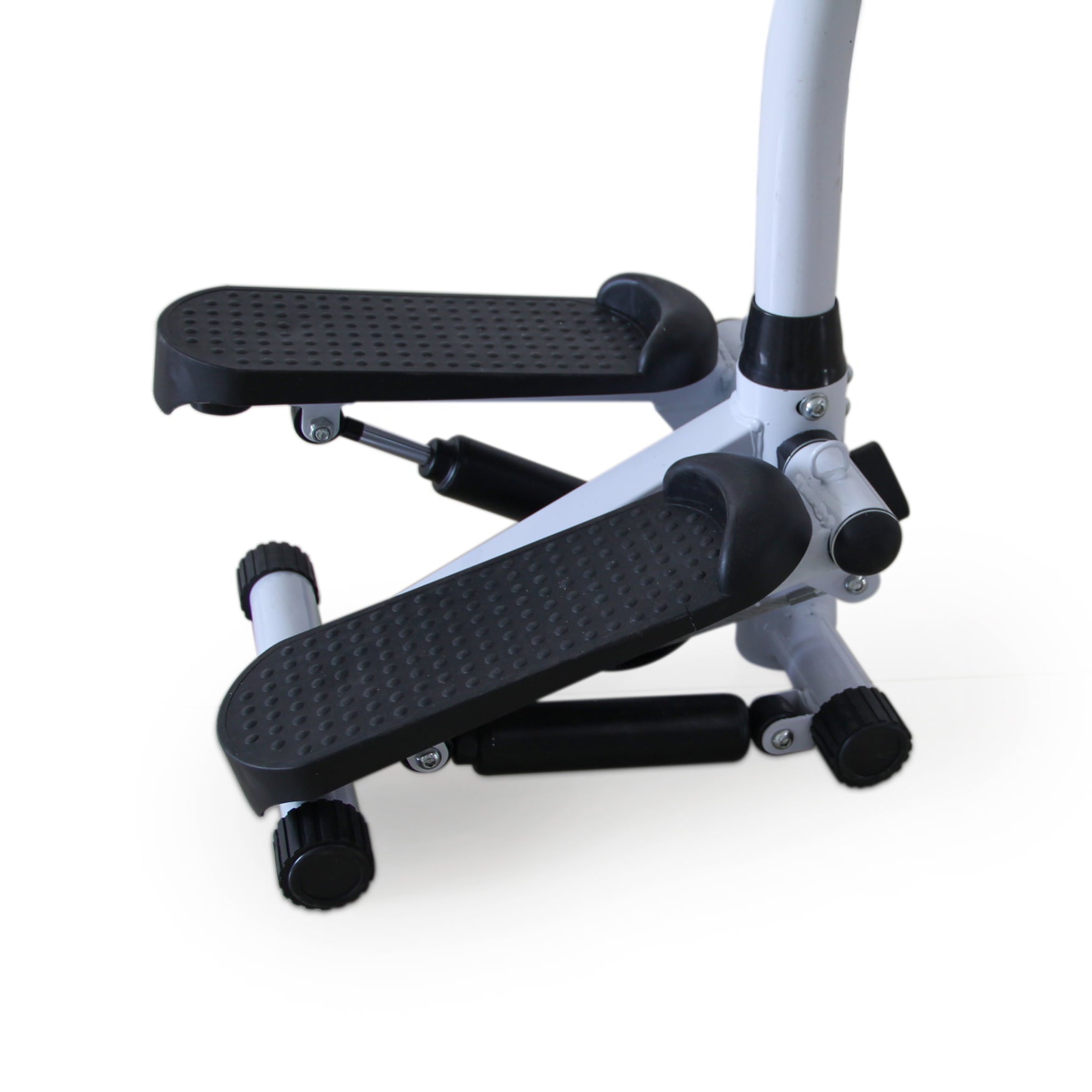 North American Health+Wellness Hometrack Fitness Stepper With Stretch Bands, White Black