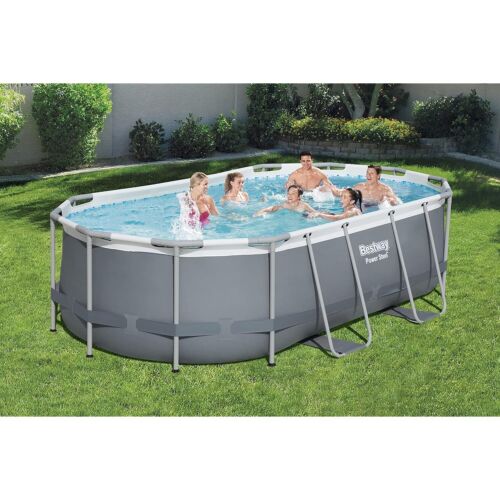 Bestway Power Steel 14' x 8'2" x 39.5" Oval Above Ground Pool Set | Includes 5