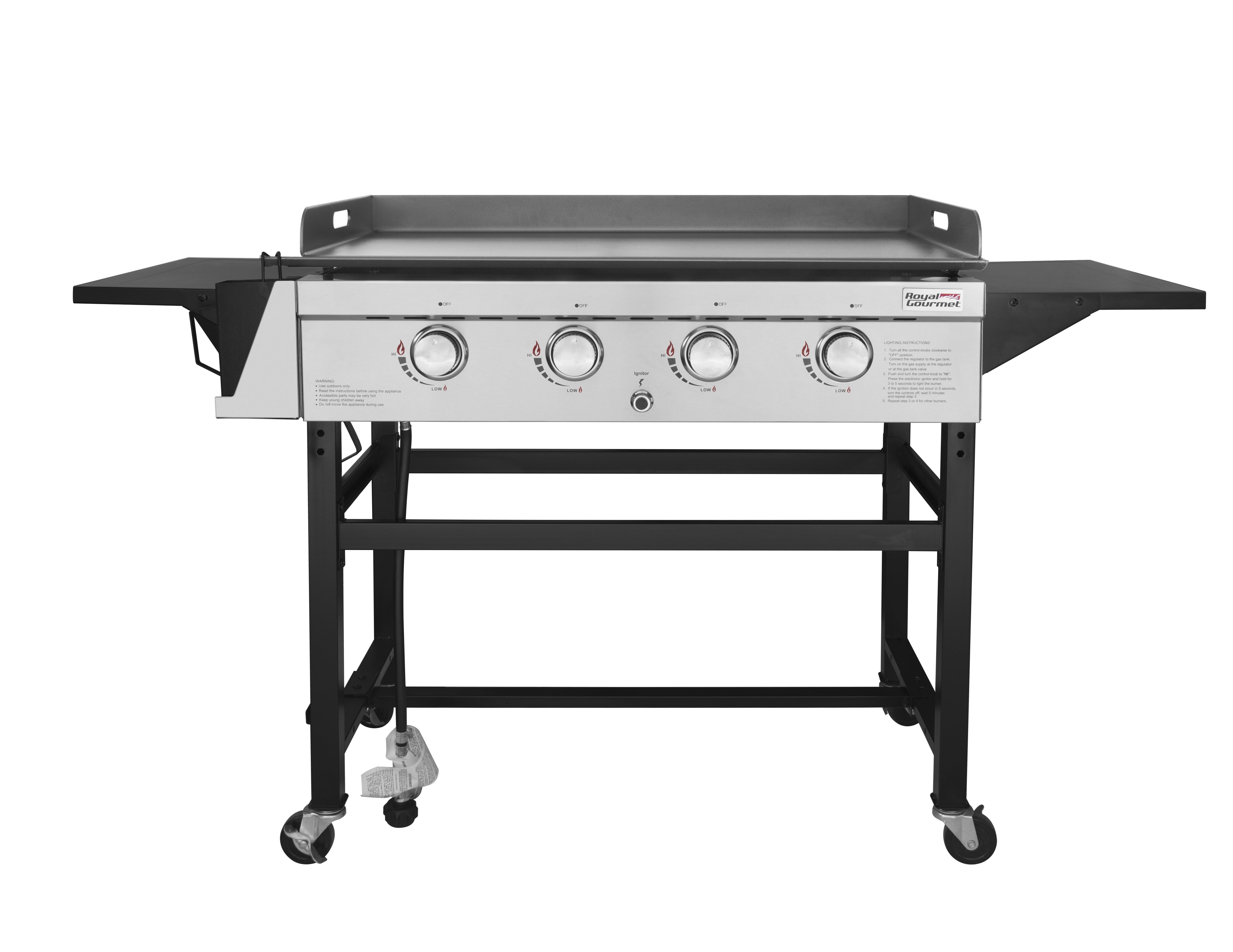 Royal Gourmet GB4001C 4-Burner 52000-BTU Propane Gas Grill Griddle, 36