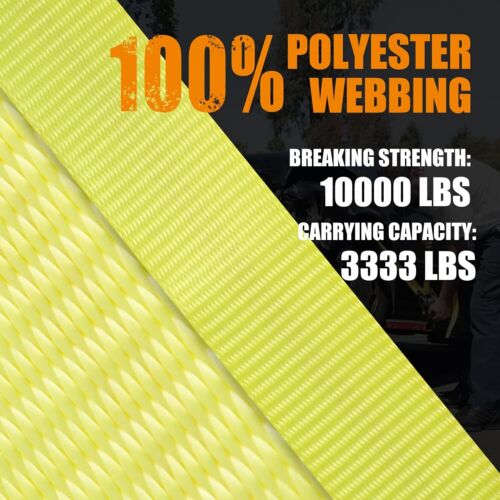 Autofonder Ratchet Tie Down Strap - 4 Pack 2" x 27' Heavy Duty Ratchet Straps...