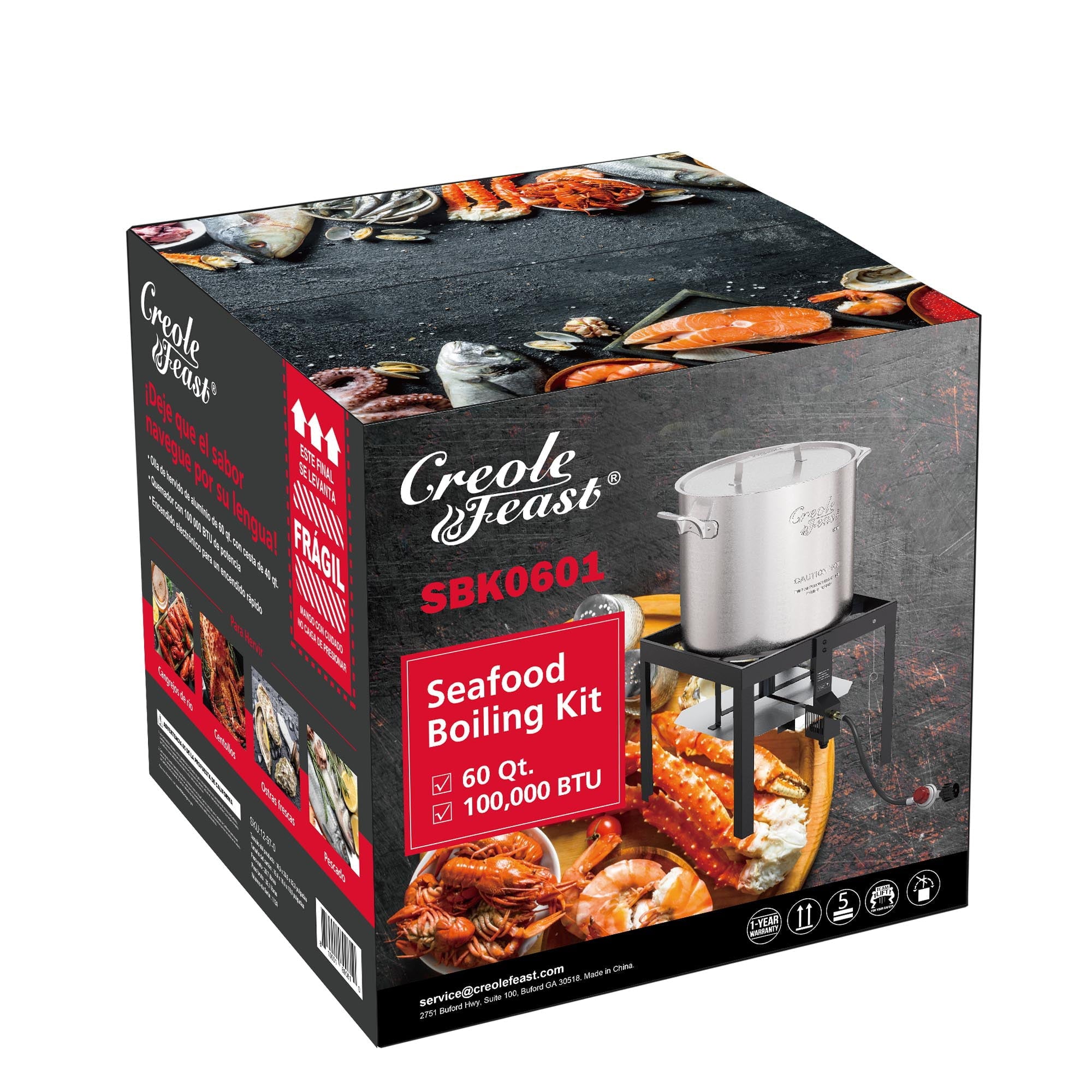 Creole Feast SBK0601, 60QT Seafood Boiling Pot Kit
