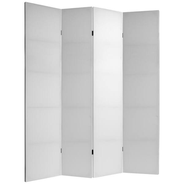 6 ft. White Do It Yourself Canvas 4-Panel Room Divider