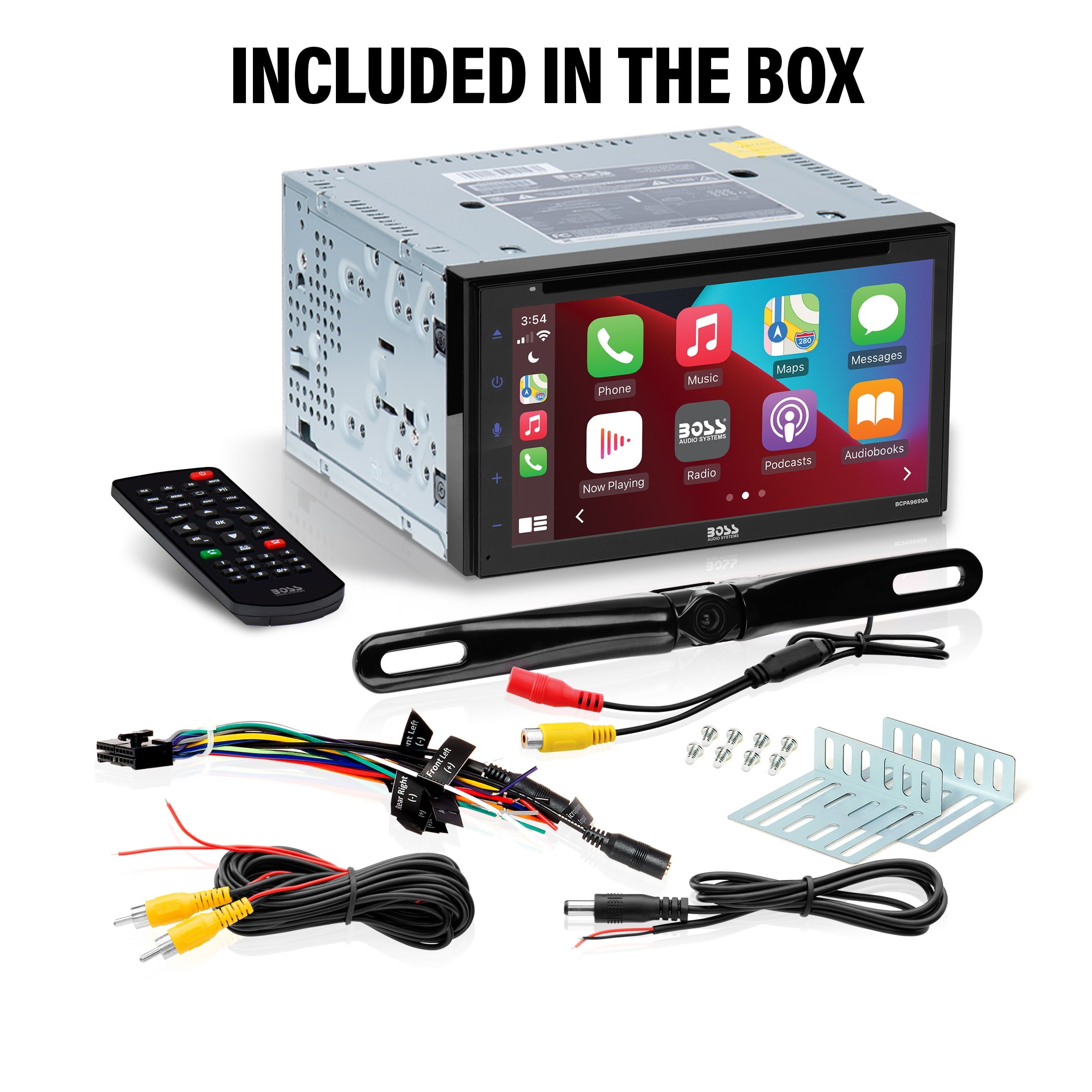 BOSS Audio Systems BCPA9690RC 6.75” Apple CarPlay Android Auto Car DVD Player