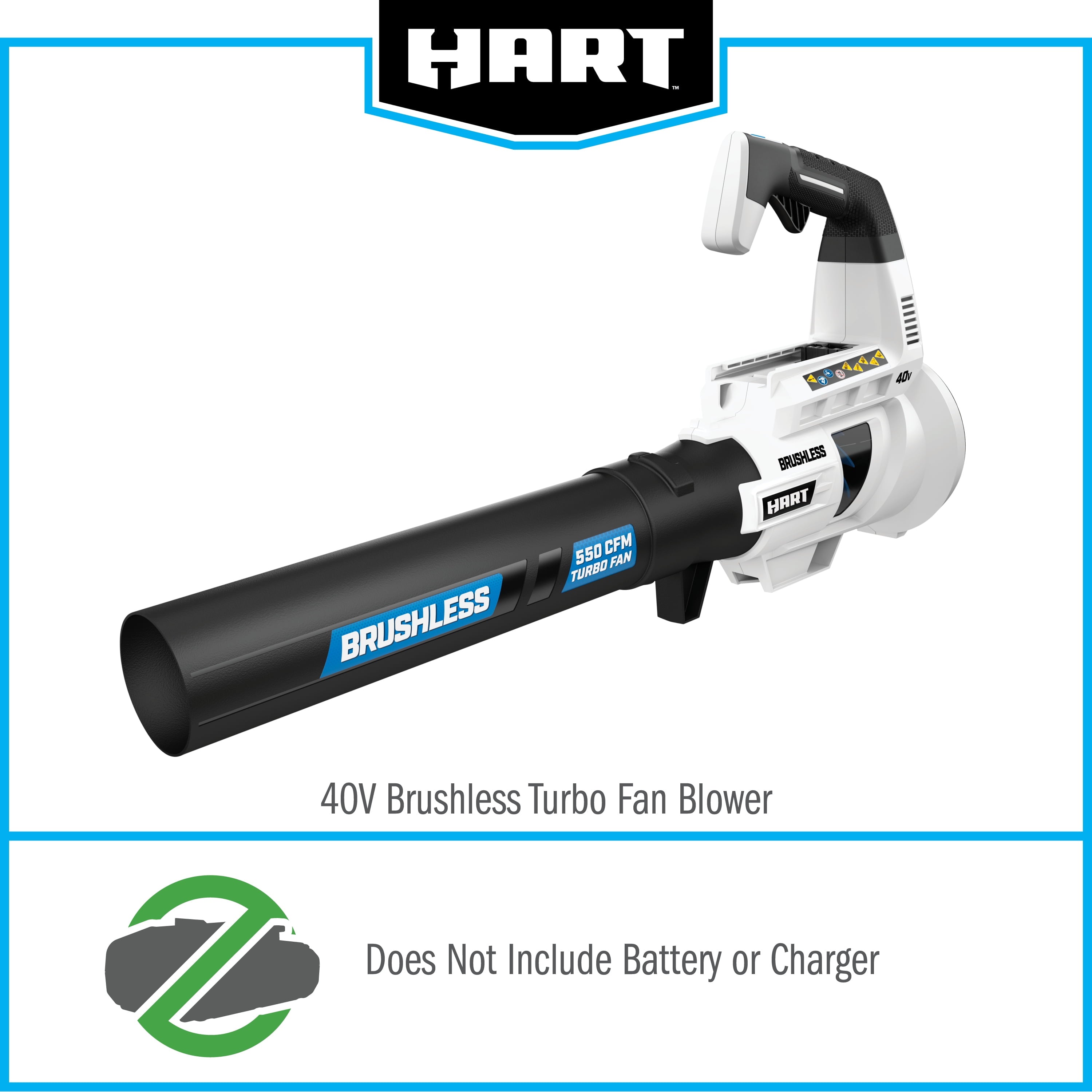 HART 40-Volt Cordless Brushless Blower (Battery Not Included)