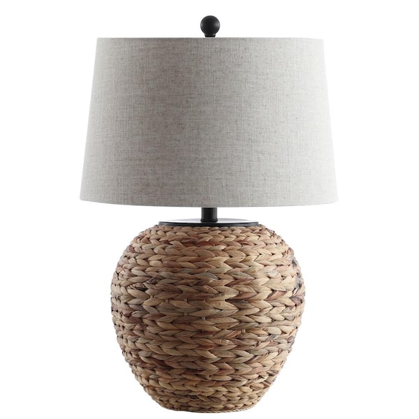 Alaro 24.5 in. Banana Leaf Basket LED Table Lamp, Natural