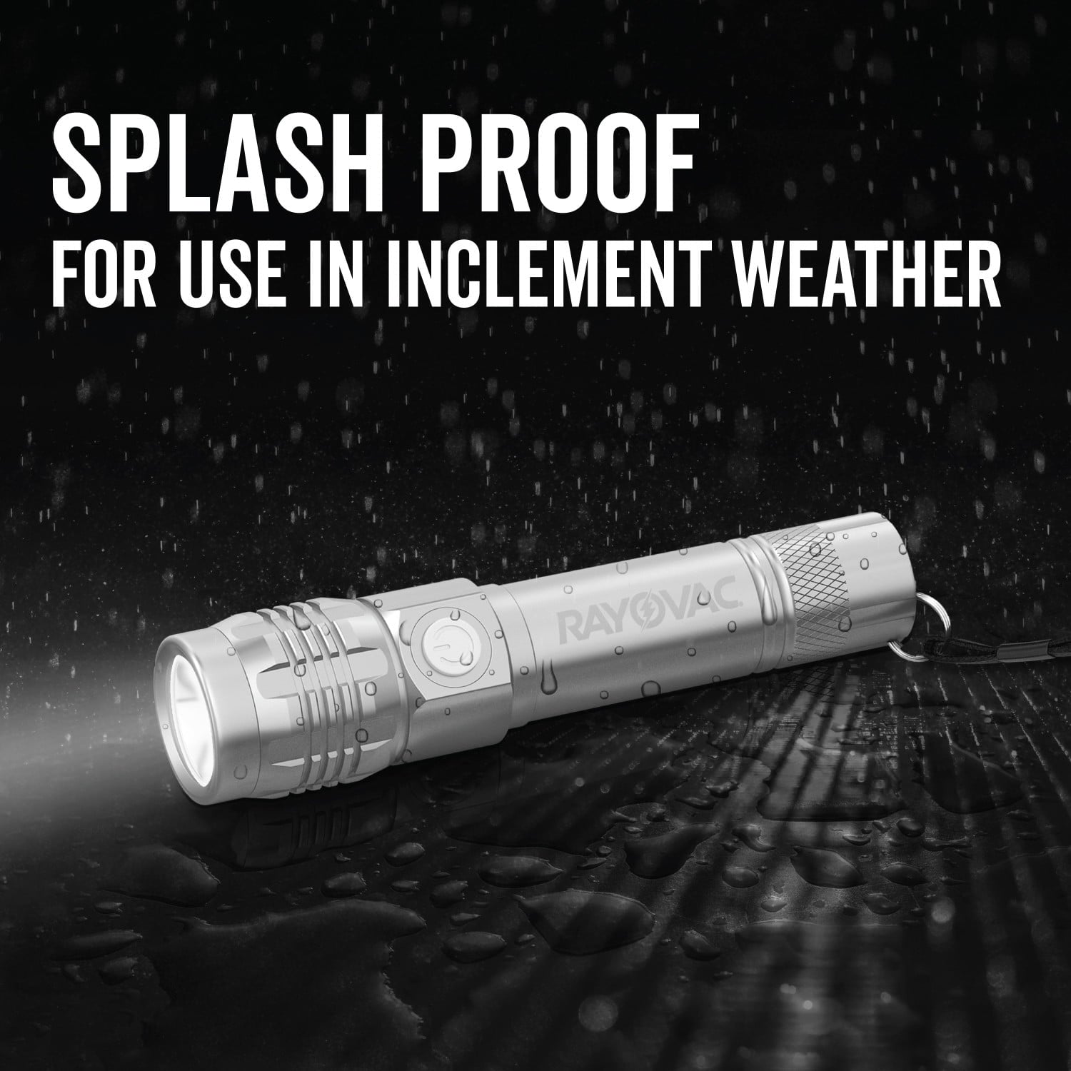 Rayovac Metal Rechargeable LED Flashlight with USB Charging Cable, 300 Lumens, 18650 Battery