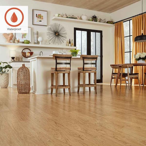 Outlast+ Northern Blonde Maple 12 mm T x 5.2 in. W Waterproof Laminate Wood Flooring (480.9 sqft/pallet)