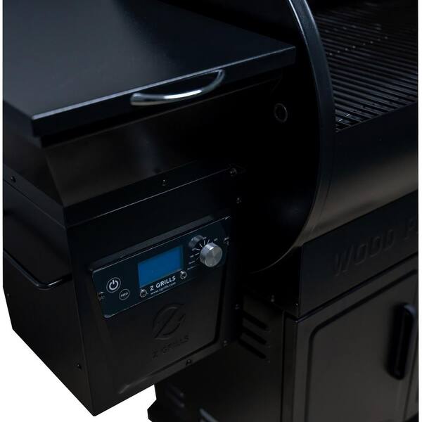 694 sq. in. Pellet Grill and Smoker with cabinet storage, Black