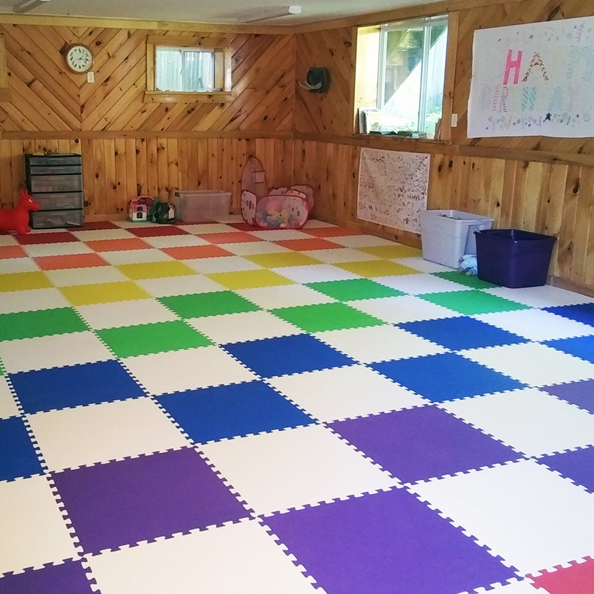 Greatmats Foam Kids and Gym Mats Premium 5/8 Inch x 2x2 Ft. Black Case of 15