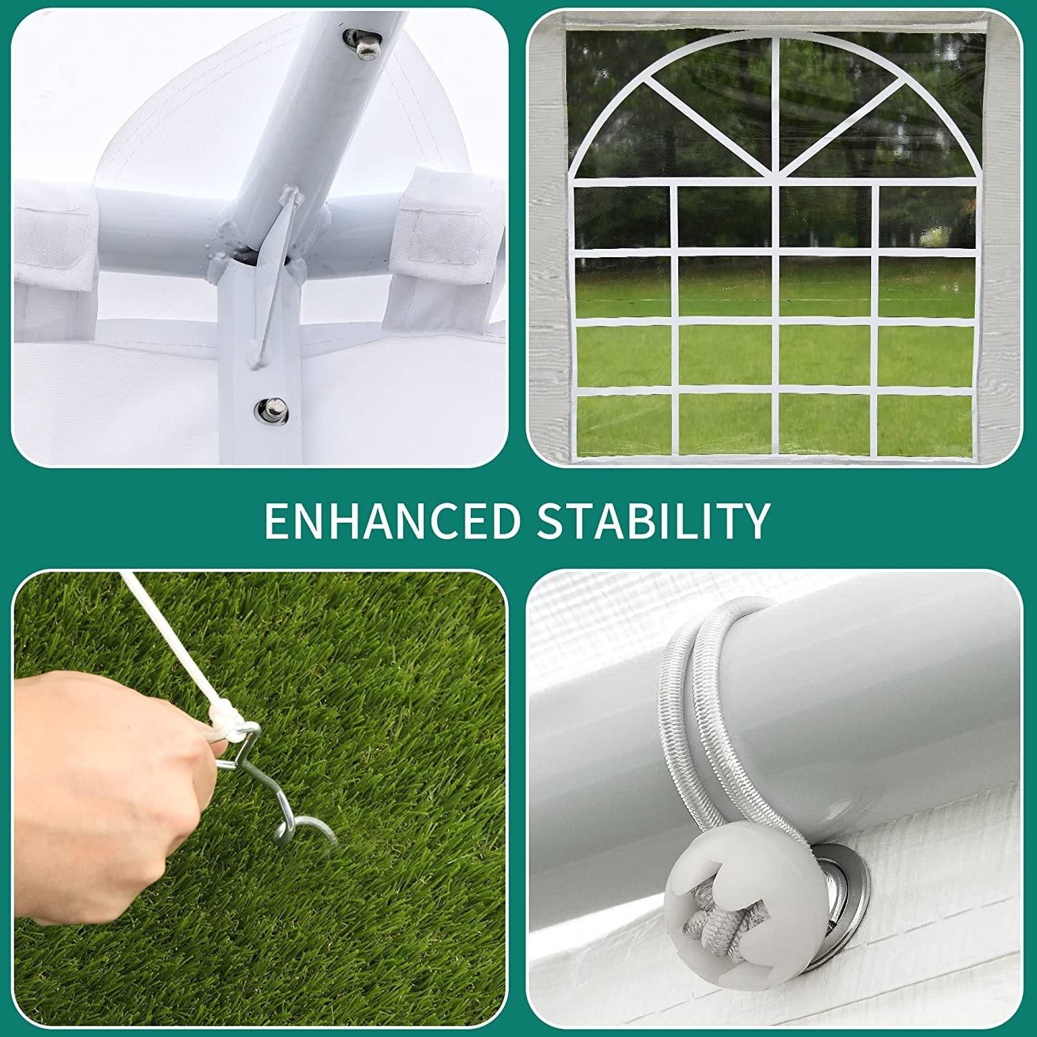 YITAHOME 22x16FT Party Tent Heavy Duty Wedding Canopy Event Shelter Upgraded Ripple Gazebo Large with Roof Removable Sidewalls Commercial