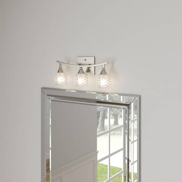 Matrix 3-Light Satin Nickel Bath Bar Light