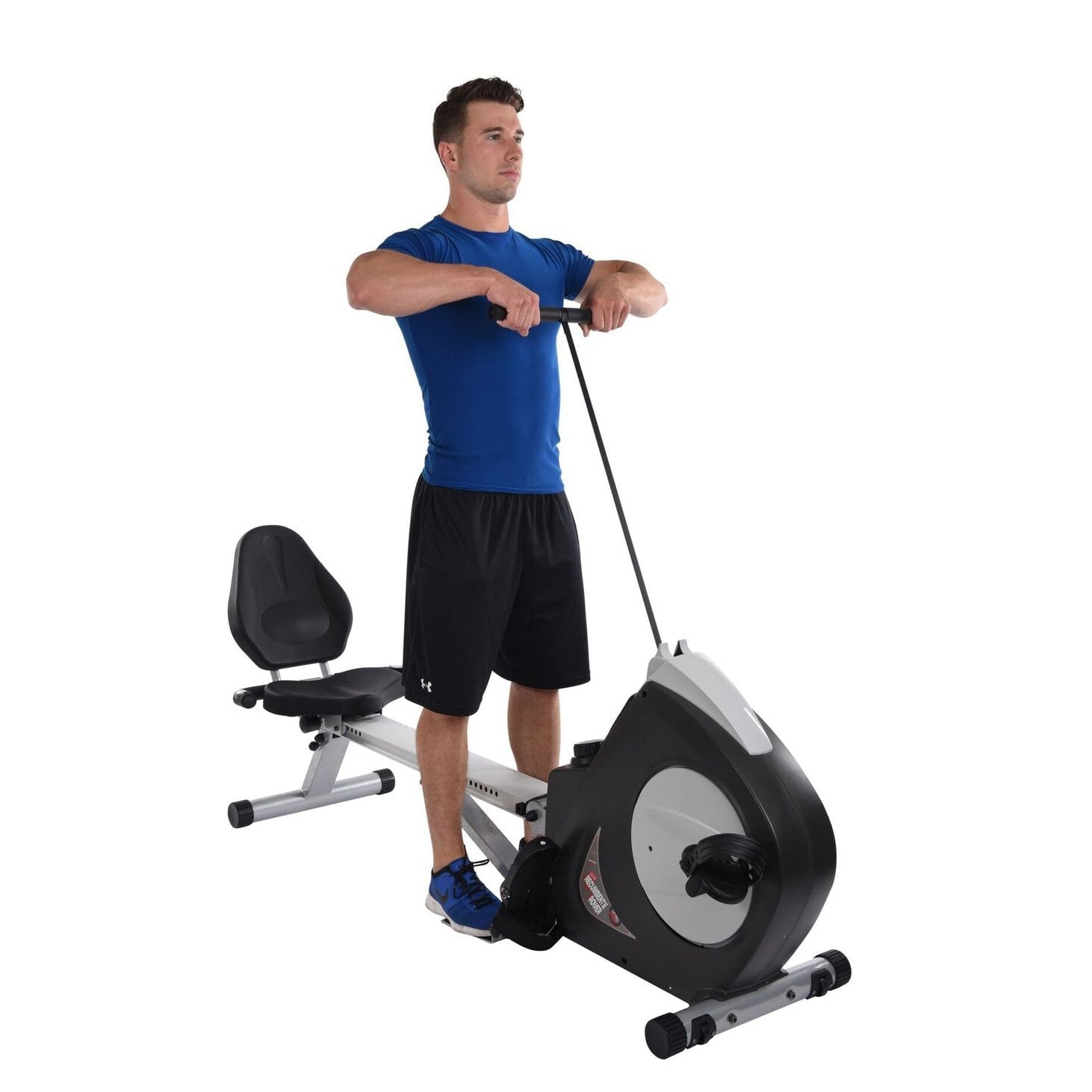 Stamina Conversion 2 in 1 Recumbent Exercise Bike and Rower Machine, Magnetic Resistance, 250 lb. Weight Limit