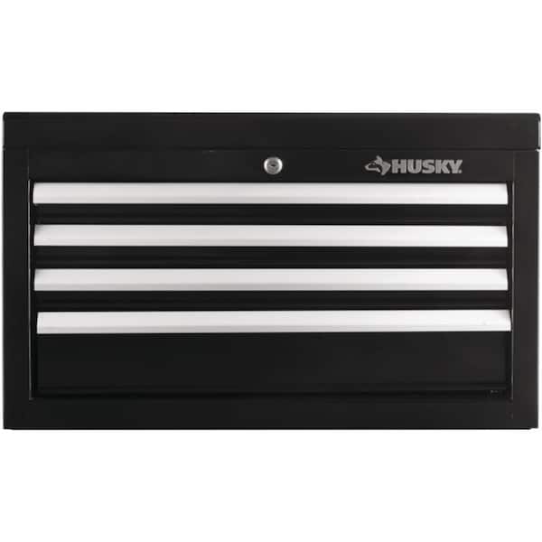 26 in. W x 12 in. D Standard Duty 4-Drawer Top Tool Chest in Gloss Black