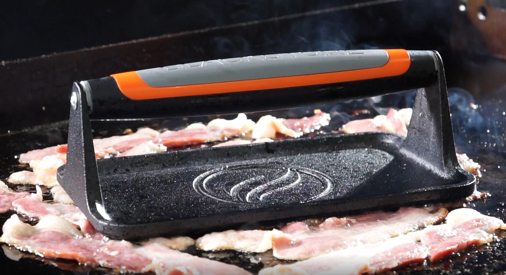 Blackstone Cast Iron Griddle Grill Press with Non-Slip Handle, Medium