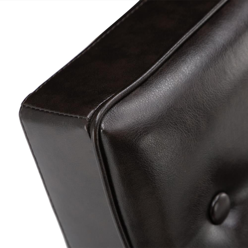 Ktaxon Mid Century Accent Chair, Wood Frame Armchair, Single sofa with Faux PU Leather Brown