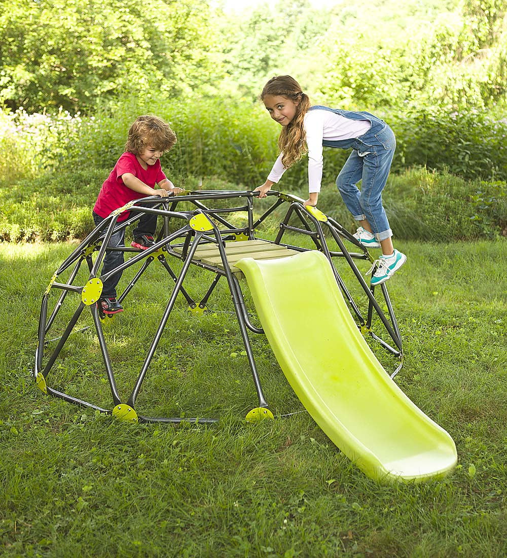 Kids Outdoor Climbing Play Dome with Slide - Backyard Play