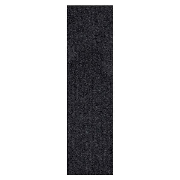 Utility Collection Waterproof Non-Slip Rubberback Solid 3x10 Indoor/Outdoor Runner Rug,2 ft. 7 in. x9 ft. 10 in.,Black