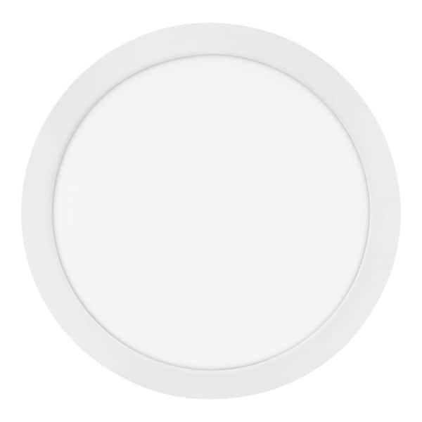 15 in. New Ultra-Low Profile Edgelit 5CCT Selectable LED Flush Mount Matte White (2-Pack)