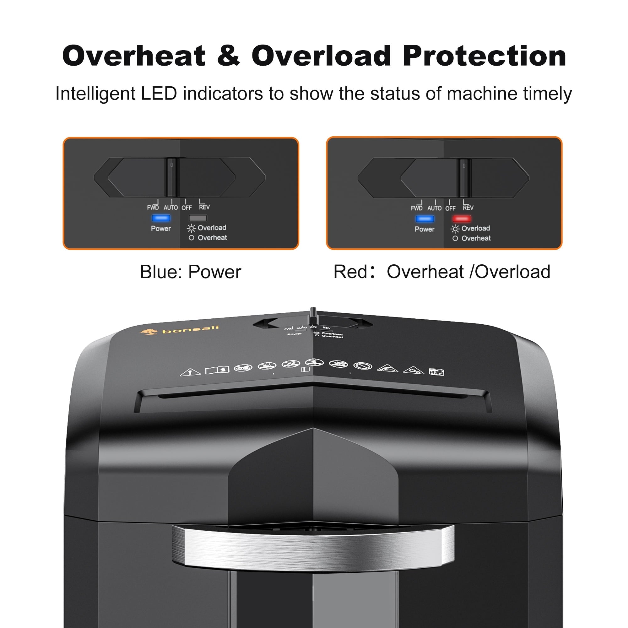 Bonsaii 12-Sheet Micro Cut Paper Shredder Heavy Duty Shredder with 4.1 gal Pullout Bin