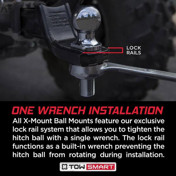 Class V, 15,000 lb., 3 in. Drop x 1-1/2 in. Rise x 1-1/4 in. Shank, X-Mount Trailer Hitch Ball Mount