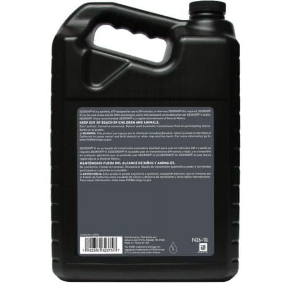FRAM Transmission Fluid Full Synthetic Dexron VI Automatic Transmission Fluid - Exceptional Low Temperature Fluidity, 1 gallon bottle, sold by bottle