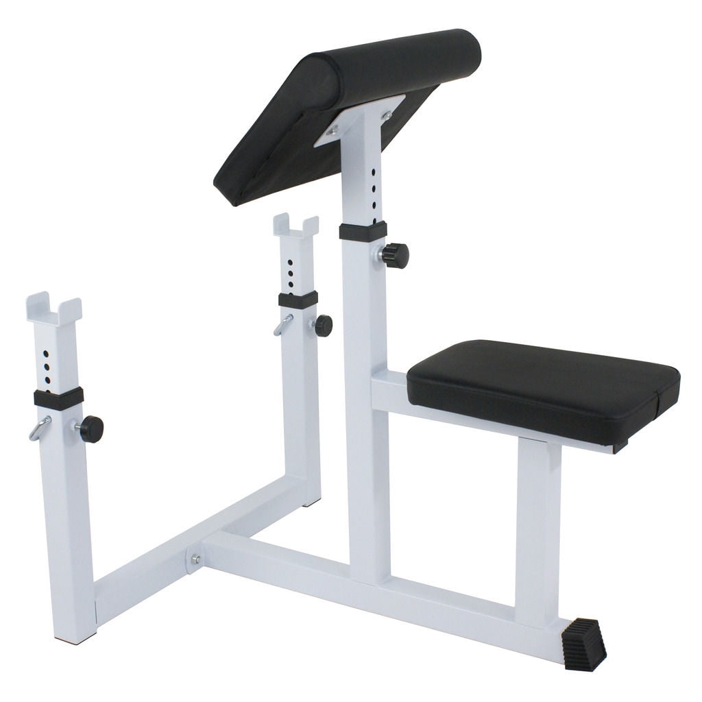 ZENY Arm Curl Weight Bench Adjustable Commercial Preacher Seated Dumbbell