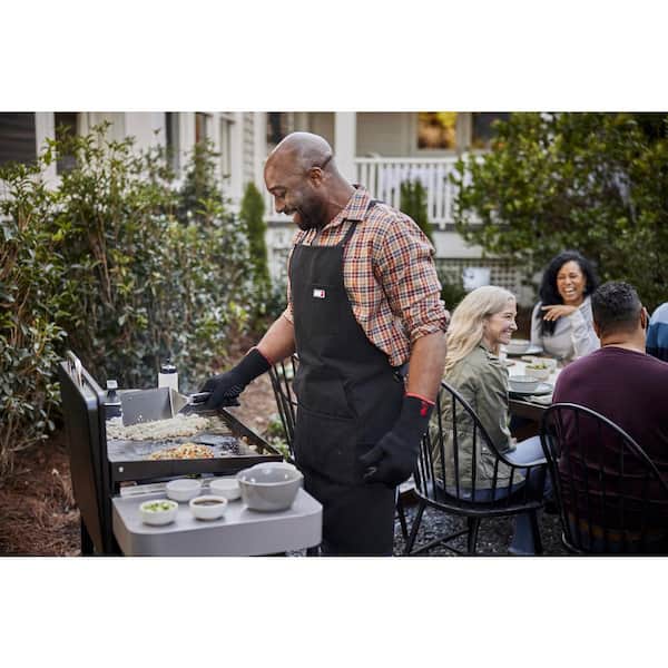 4 Burner Propane Gas Grill 36 in. Flat Top Griddle in Black